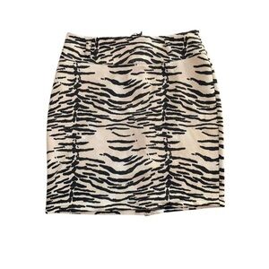 VINTAGE 90s Beige & Black Animal Print Mini Skirt